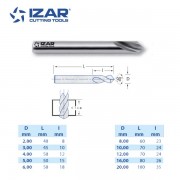 foret à centrer carbure MD/HM CNC Izar de 2 à 20 mm