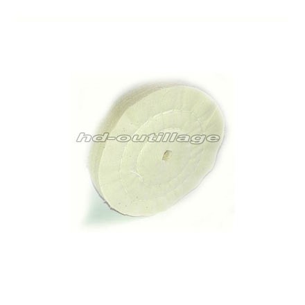 disque coton cousu pour polissage 100x10x6 mm