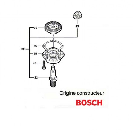 couronne d'angle Bosch 1607000943