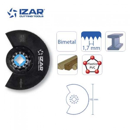 lame segmenté outil-multifonctions Starlock Izar bimétal ébauche 100 mm