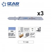 lame de scie sauteuse HSS Izar T118B pour acier 76mm TPi13 (x3)