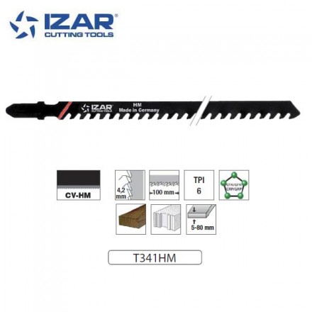 lame de scie sauteuse carbure tungstène Izar T341HM pour matériauxr 132mm TPi6