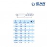 fraise carbure Izar 1Z Polyglass pour aluminium, thermoplastique de 1 à 12 mm
