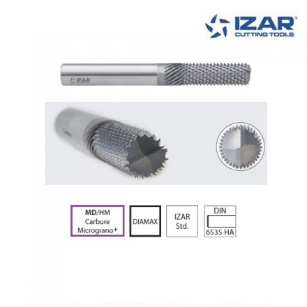 fraise ébauche Izar carbure MD/HM DIAMAX diamanté pour fibre de carbone / verre