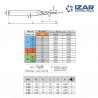 Fraise finition Izar carbure SUA conique 1 rayon pour multi-axes