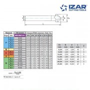 fraise à noyer 90° Izar carbure MD/HM DIN335C de 6.3 à 25 mm