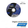disque à tronçonner acier/inox Norton BDX 125x1.6 mm