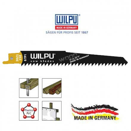 Lame scie sabre 3021/225 Wilpu 225x19 mm 6 TPI