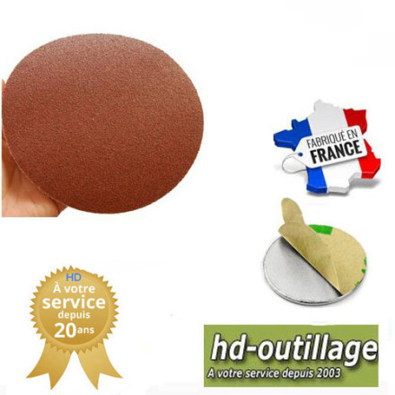 disque abrasif autocollant 500 mm sans trou (grain 40 à 600)
