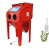 cabine de sablage 350l avec aspiration filtrante