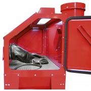 interieur cabine de sablage 440L avec aspiration