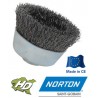 brosse boisseau norton acier pour meuleuse à fil ondulé 0,30