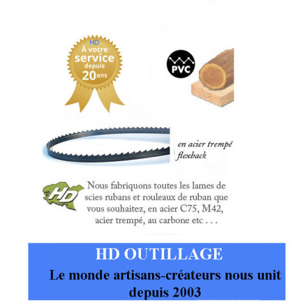 Lame de scie à ruban bois 2175x10 mm
