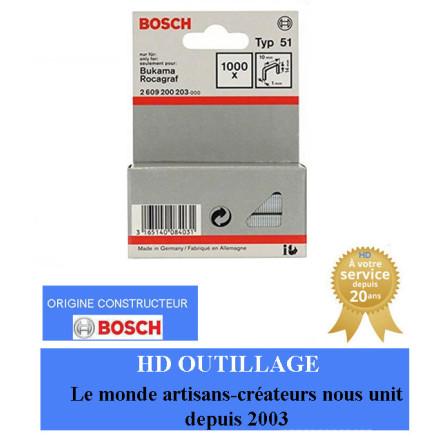 agrafes Bosch 2609200203 type 51