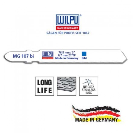 lame de scie sauteuse Wilpu MG107 bi-metal