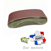 bande corindon imperméable ponceuse 75x457 mm grain 24 à 320