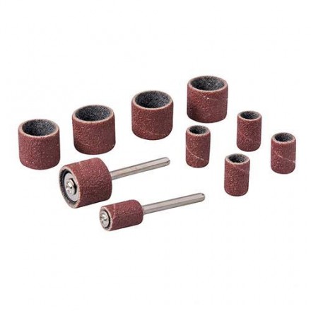 mini manchon abrasif sur tige de 6 et 12 mm