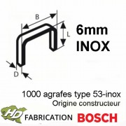 1000 agrafes INOX 6 mm type 53 Bosch