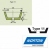 meule boisseau conique 100x40x32 mm NORTON 38A