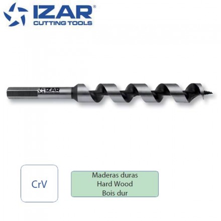 foret spirale bois Izar avec vis en pointe L. 400 mm de 6 à 32 mm