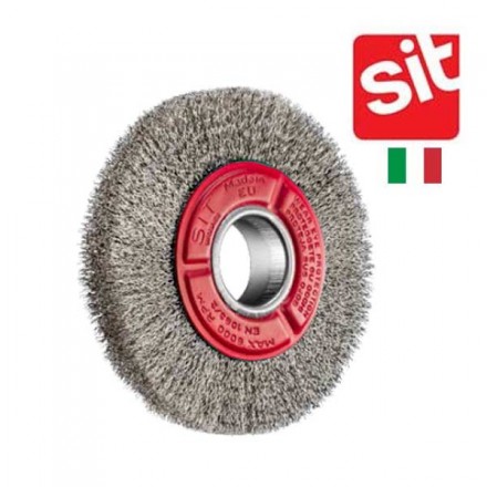 brosse circulaire Sit acier ondulé pour touret 150 mm