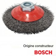 brosse métallique conique Bosch 100 mm pour meuleuse