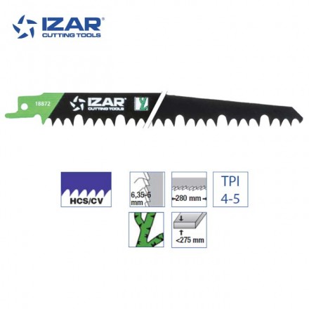Lame scie sabre Izar S1531L (lot de 5) HCS/CV 300 mm TPI 4-5