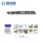 lame de scie sauteuse Izar T119B coupe droite 76mm TPI13 (x5)