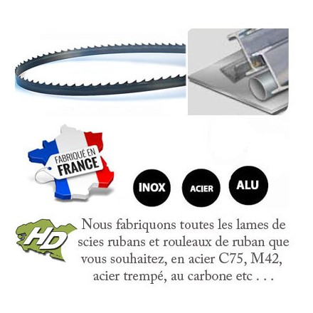 lame scie ruban bimétal M42 1400x6 mm